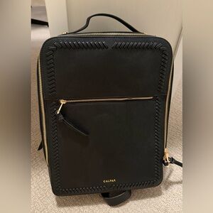 Calpak Black Backpack with Gold Accents
